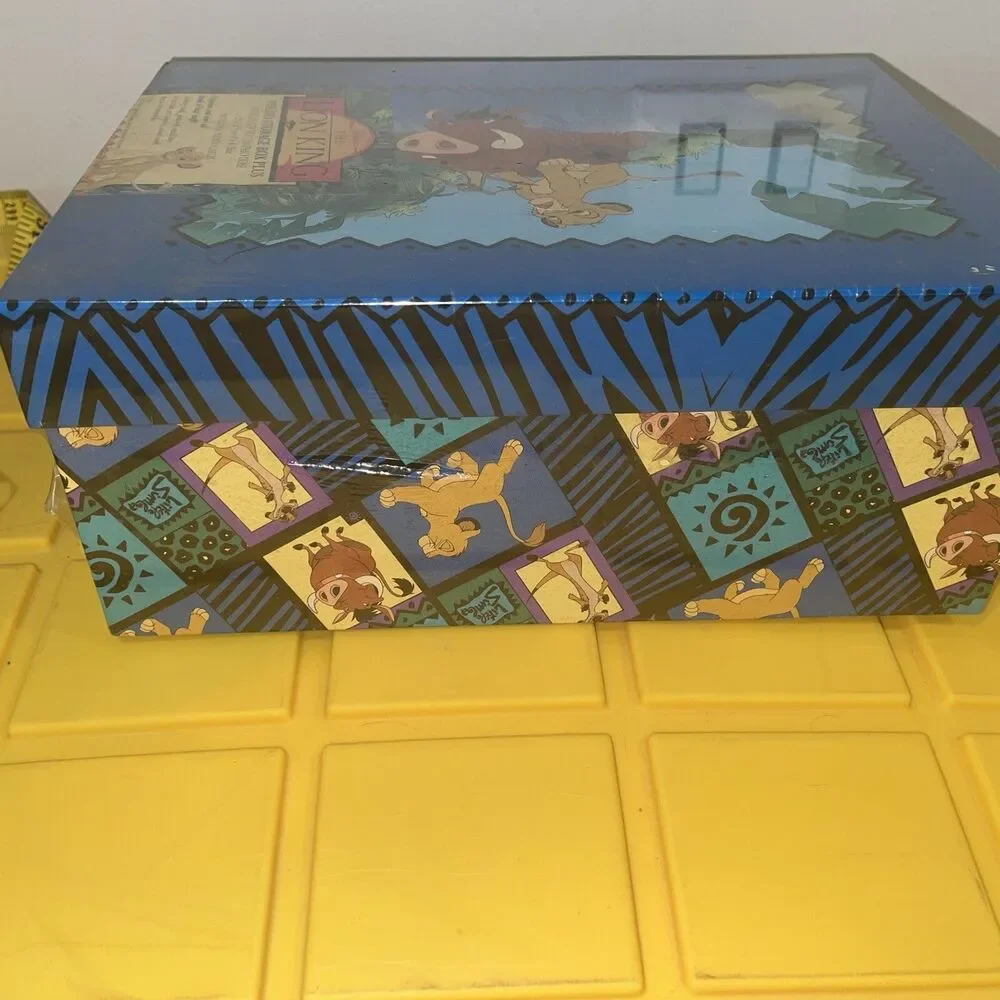 New THE LION KIING PHOTO STORAGE BOX PLUS WITH INDEX CARDS Vintage Hard To Find